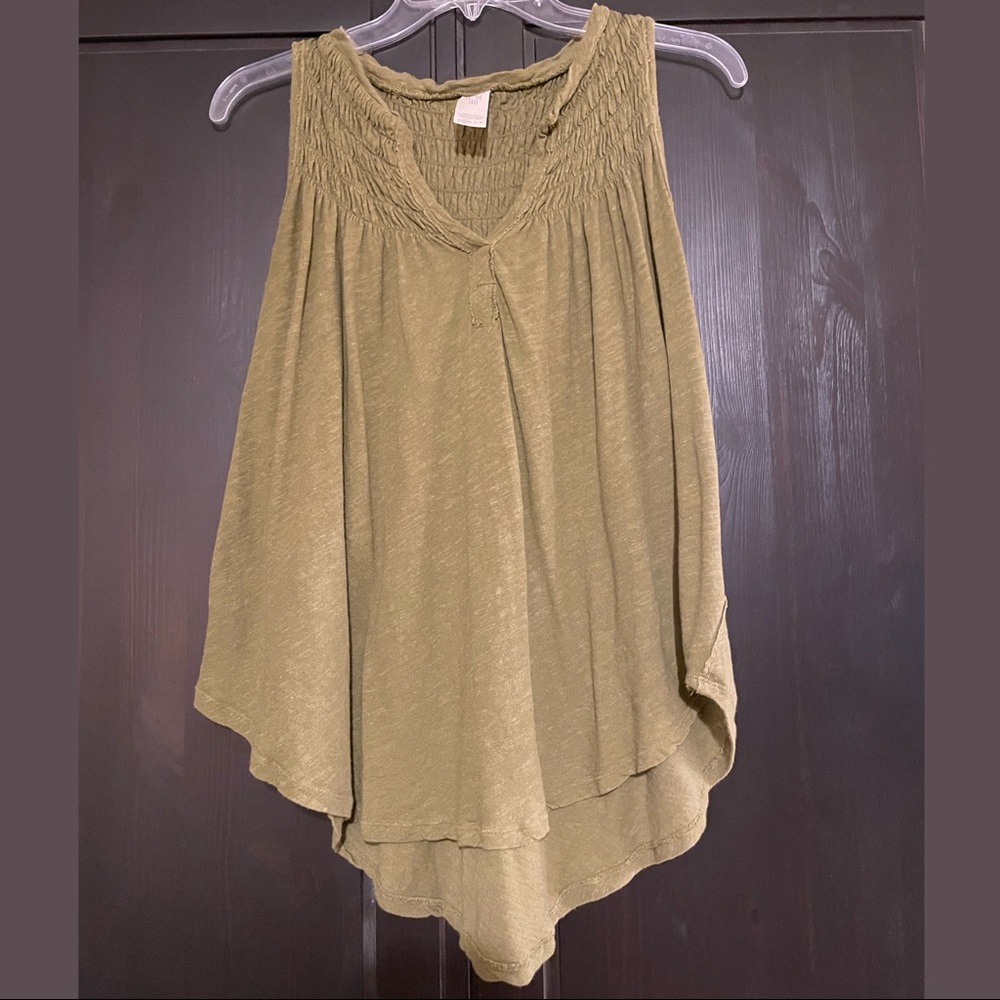 We The Free Olive Green Flowing Tank Top